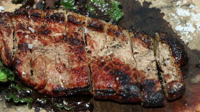 Grilled fresh meat and safe from red meat accelerators