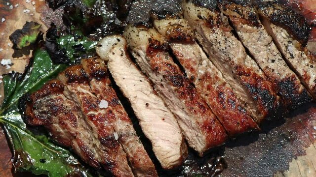 Grilled fresh meat and safe from red meat accelerators