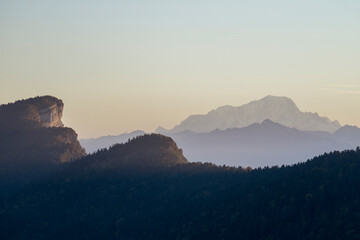 sunrise in the mountains