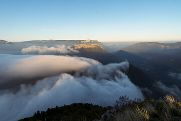 misty morning in the mountains