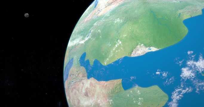 Laurasia and Gondwana continents in earth planet