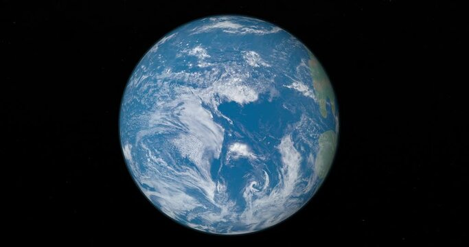 Ancients earth planet with supercontinents Laurasia and Gondwana. Loop