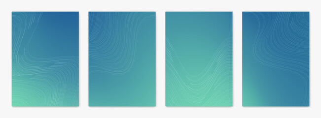 Cool background cover page design. Aurora borealis northern light with line curve. Vector illustration. Eps10