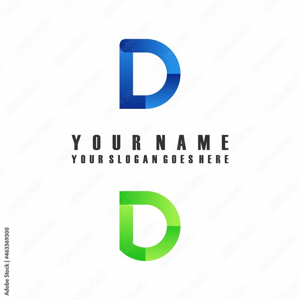 Fototapete simple and unique letter or word d attractive font image graphic icon logo design abstract concept v