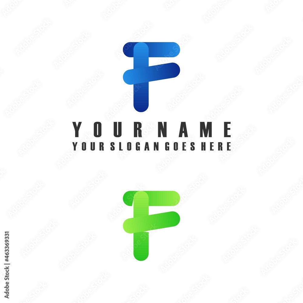 Fototapete simple and unique letter or word f attractive font image graphic icon logo design abstract concept v