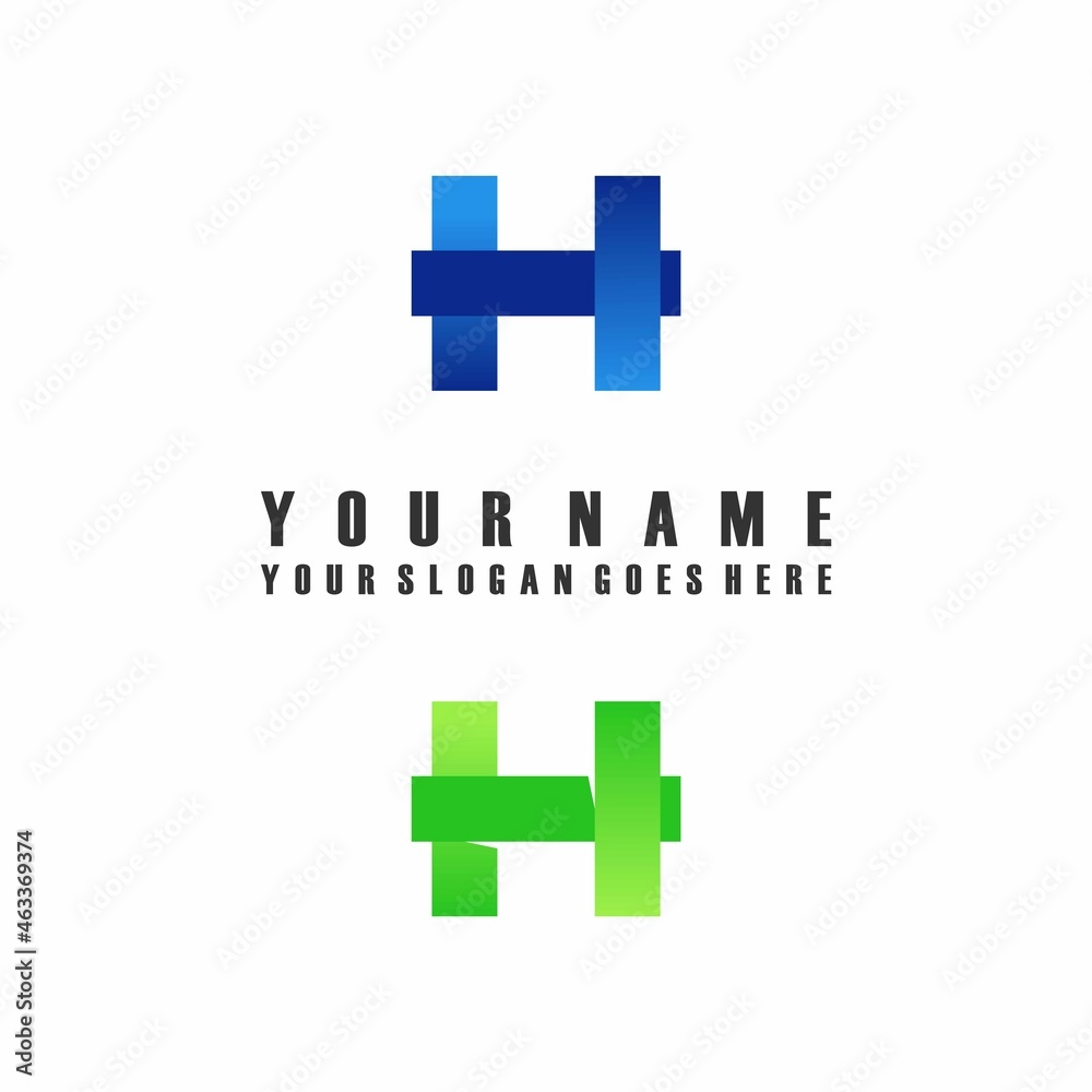 Fototapete simple and unique letter or word h attractive font image graphic icon logo design abstract concept v