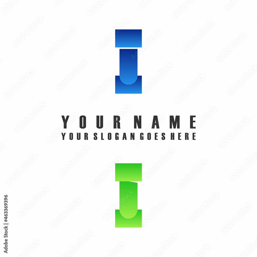 Fototapete simple and unique letter or word i attractive font image graphic icon logo design abstract concept v