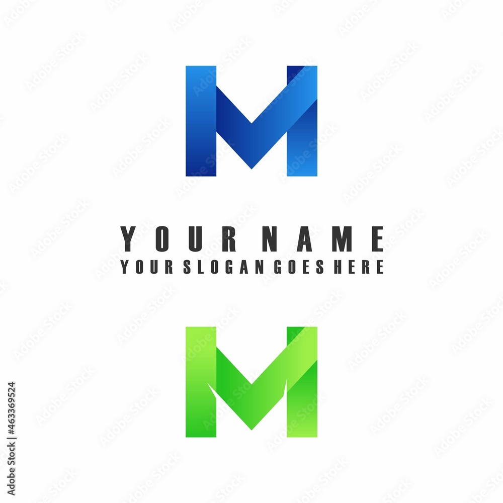 Fototapete simple and unique letter or word m attractive font image graphic icon logo design abstract concept v