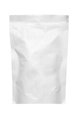 White plastic pouch bag isolated.