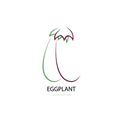 Eggplant icon logo vector design