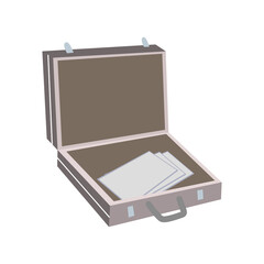 Briefcase royalty, accompanied by flat design illustrations