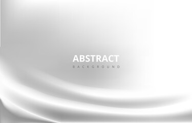 Abstract Elegant Luxury Bright White Silk Satin Fabric Wave Background Wallpaper