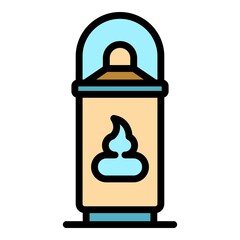 Obraz premium Shaving foam icon. Outline shaving foam vector icon color flat isolated