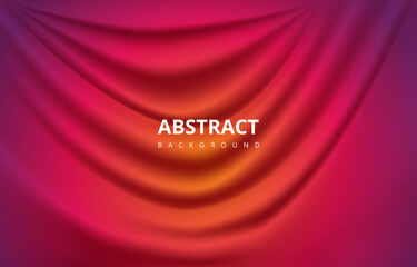 Abstract Elegant Red Purple Silk Satin Fabric Wave Background Wallpaper