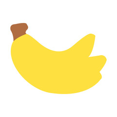 Banana icon in flat style. Isolated object. banana logo. Vector illustration on a white background