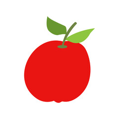 Red apple illustration isolated on white background