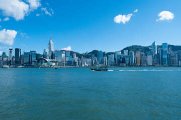 Fototapeta na wymiar Hong Kong island Skyline 