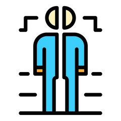 Obraz premium Bipolar dementia icon. Outline bipolar dementia vector icon color flat isolated