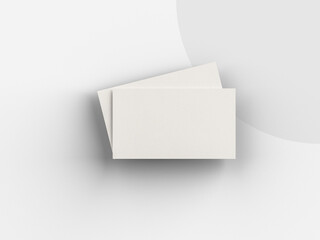 blank card on white background