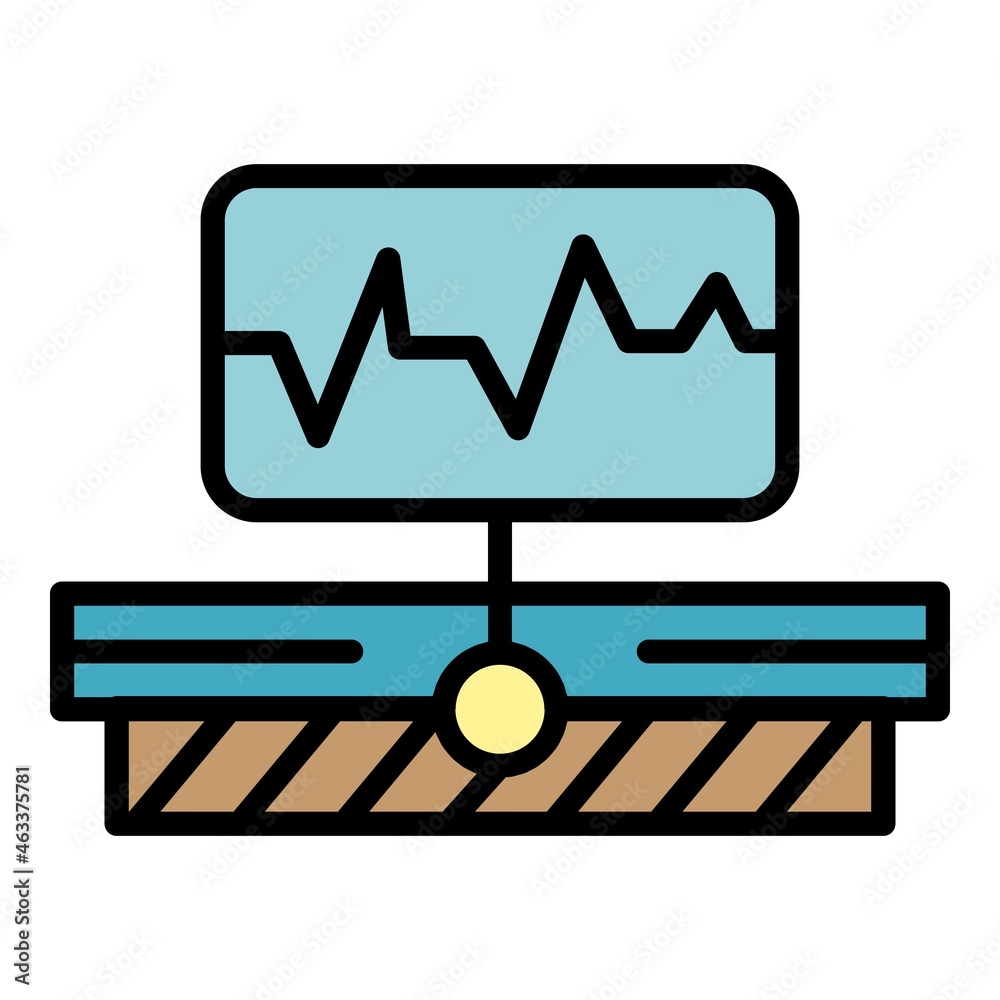 Poster smart robot line icon. outline smart robot line vector icon color flat isolated