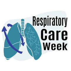 Respiratory Care Week, idea for a banner, poster, flyer or postcard on a medical theme