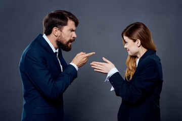 business man and woman teamwork communication together professionals