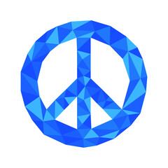 Polygonal geometric crystal peace symbol suitable for best award or celebration.

