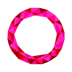 Polygonal geometric crystal ring symbol suitable for best award or celebration.
