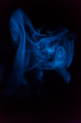 blue motion smoke flame abstract