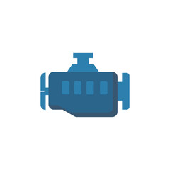engine isolated illustration. car engine flat icon on white background. car engine clipart.