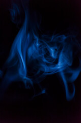 blue motion smoke flame abstract