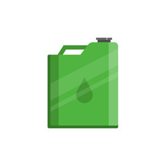 petrol cancanister isolated illustration. oil can flat icon on white background. cancanister clipart.