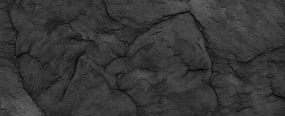 Gray grunge banner. Abstract stone background. The texture of the stone wall. Close-up.