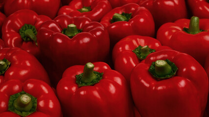 Fresh red bell pepper background.