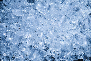 Ice crystal cubes, space for text or design.