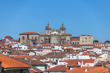 View at the Viseu city, with Cathedral of Viseu on top, Se Cathedral de Viseu, architectural icons of the city