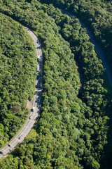 Aerial view of road and highway