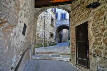 An alley of Arnara, a medieval town of Lazio region, Italy.