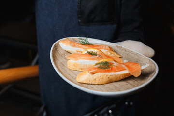 sandwich with salmon