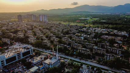 Aerial view of community living in Islamabad  
