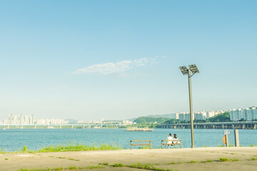 한강의 여유로운 일상(노들섬)