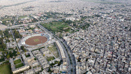 Stadium road - aerial view of the city - Rawalpindi 