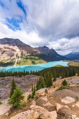 Mountain landscape with Mount Patterson at Peyto Lake - Canada, Alberta, Banff National Park, Peyto Lake - Rocky Mountains