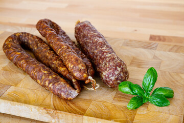 A traditional hesse smoked sausage