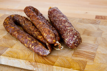 A traditional hesse smoked sausage