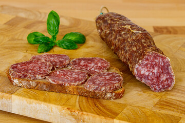 A traditional hesse smoked sausage