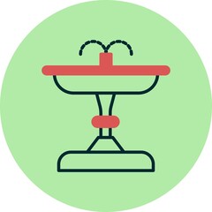 Fountain Filled Linear Vector Icon Design