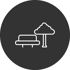 Park Filled Linear Vector Icon Design