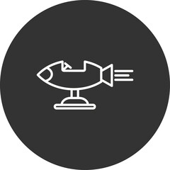 Kiddie Car Filled Linear Vector Icon Design
