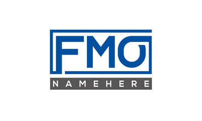 FMO creative three letters logo